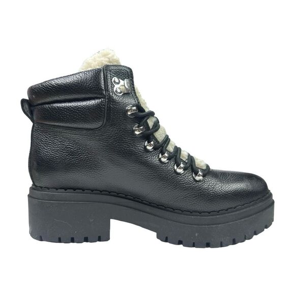 Marc Fisher LTD Nairy Leather Lace-Up Booties - Size 8 - Picture 4 of 9